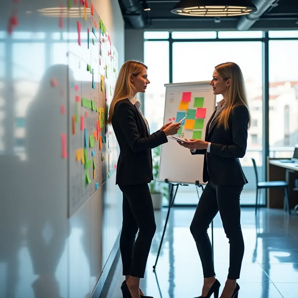 Grafico che mostra la crescita delle performance aziendali nel tempo con colori vivaci.