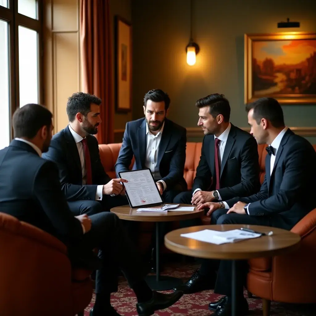 Immagine di un documento con un piano strategico dettagliato e penne colorate.